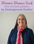 Glimmer Glamour Scarf, free crochet pattern by Marie Segares/Underground Crafter