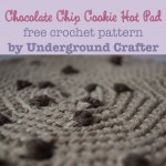 Chocolate Chip Cookie Hot Pad, free crochet pattern by Underground Crafter