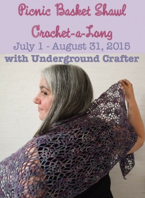 Picnic Basket Shawl CAL with @ucrafter, free #crochet pattern