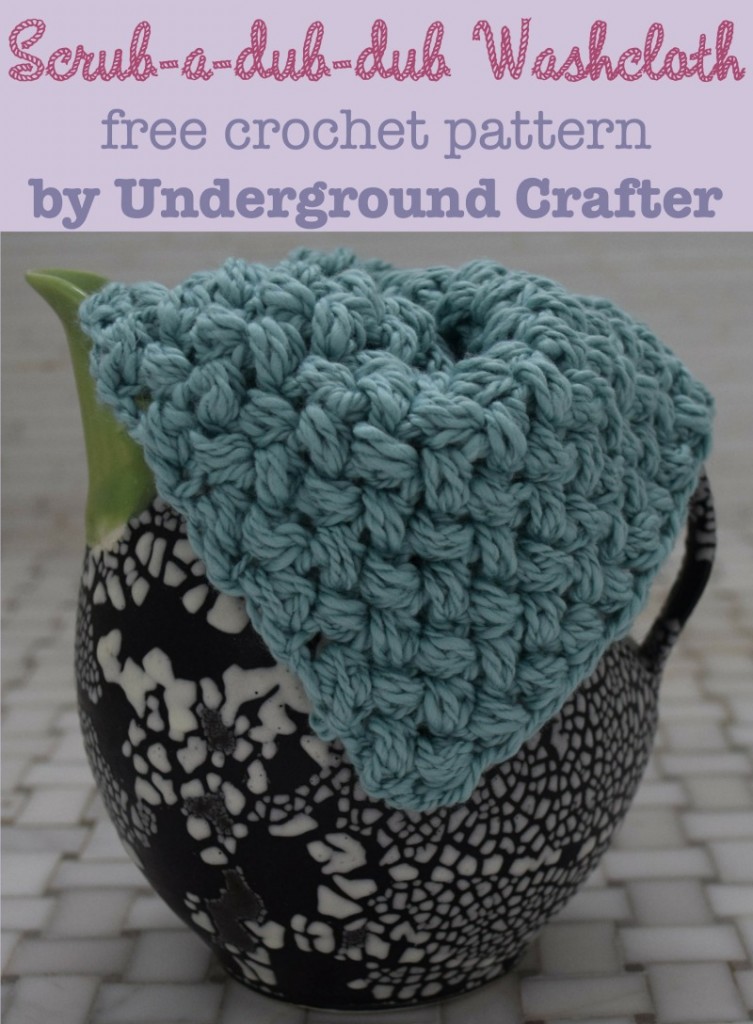 Scrub-a-dub-dub Washcloth, free #crochet pattern by @ucrafter . This stitch pattern would also make a great blanket!