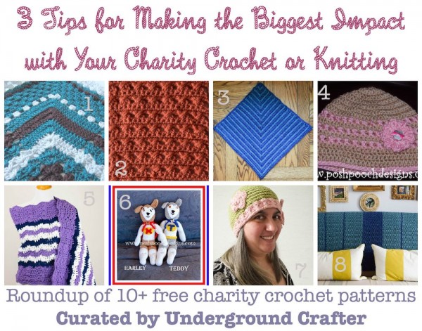 3 Tips for Making the Biggest Impact with Your Charity Crochet or Knitting, with a roundup of 10+ free #crochet patterns for charity on Underground Crafter