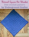 Mitered Square Pet Blanket, free crochet pattern by Marie Segares/Underground Crafter
