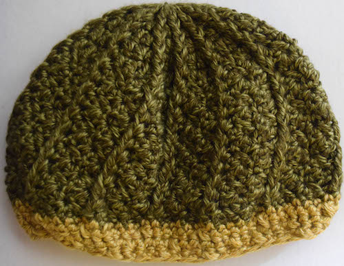 Not Quite a Slouchy Hat, free #crochet pattern in 4 sizes (infant through adult) by Marie Segares/Underground Crafter for #HolidayStashdownCAL2015