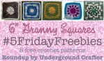 #5FridayFreebies #Roundup of free #crochet patterns for 6" (15 cm) granny squares on Underground Crafter