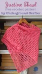 Justine Shawl, free #crochet pattern by Underground Crafter