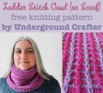 Ladder Stitch Cowl (or Scarf), free #knitting pattern by Underground Crafter