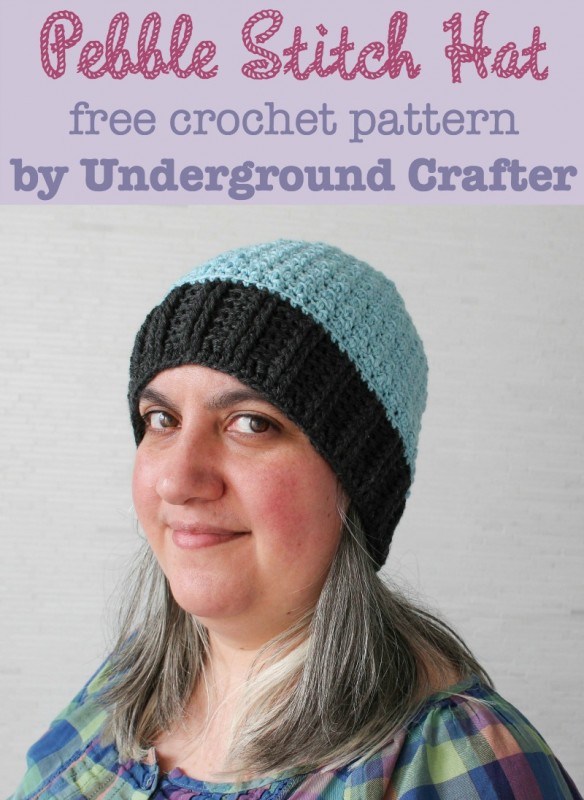 Pebble Stitch Hat, free #crochet pattern by Underground Crafter in Cloudborn uperwash Merino Worsted Twist #yarn