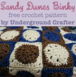 Sandy Dunes Binky, free crochet pattern by Underground Crafter | This beginner-friendly motif blanket is perfect for donation to the Binky Patrol or as a stashbuster.