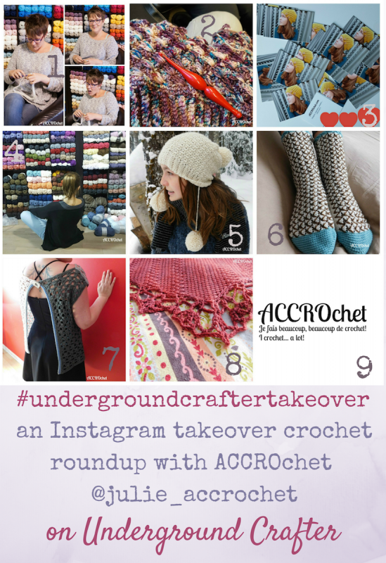 An Instagram Takeover crochet roundup with ACCROchet (@julie_accrochet) on Underground Crafter #undergroundcraftertakeover