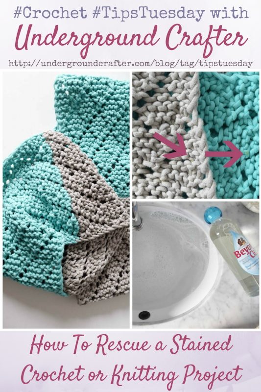 How To Rescue a Stained Crochet or Knitting Project with Unicorn Beyond Clean by Underground Crafter