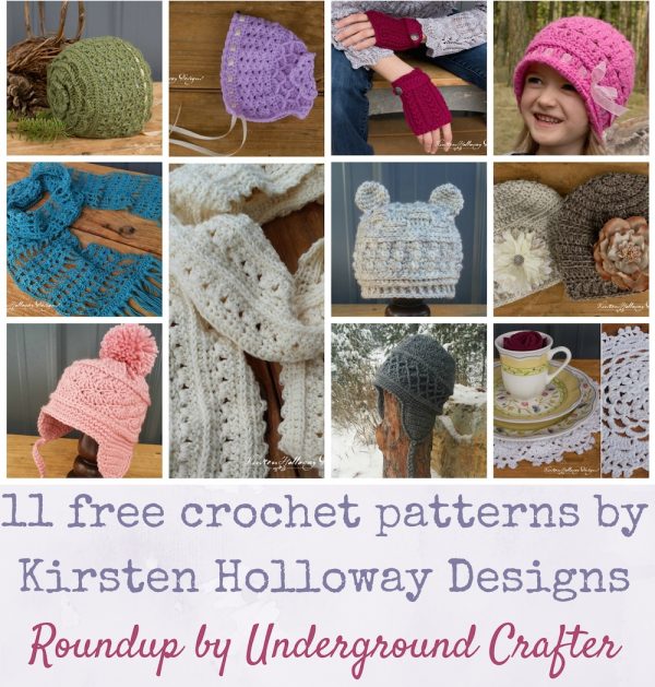 Roundup: 11 Free Crochet Patterns by Kirsten Holloway Designs via Underground Crafter