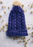 Purple Haze Hat, free knitting pattern in Malabrio Merino Worsted yarn by Kristina Kittelson for AllFreeKnitting.com via Underground Crafter