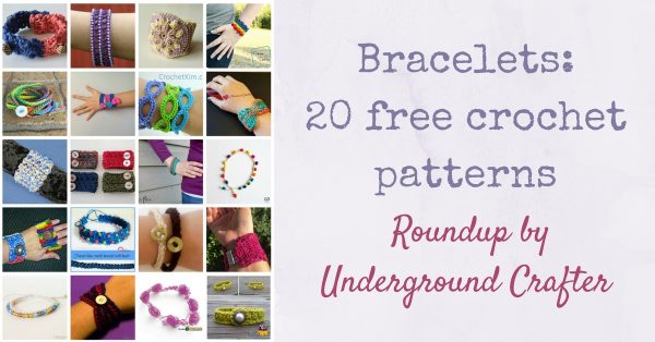 Roundup: 20 free crochet bracelet patterns via Underground Crafter