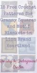 Roundup: 15 free crochet granny square and motif blanket patterns in Lion Brand Heartland yarn via Underground Crafter #grannysquaremonth