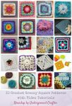30 Crochet Granny Square Patterns with Video Tutorials via Underground Crafter | If you're new to crochet or prefer to learn through video, find your next granny square project in this roundup of 30 video tutorials by top designers. #grannysquaremonth