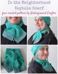 In the Neighborhood Keyhole Scarf, free crochet pattern by Underground Crafter in Neighborhood Fiber Co. Studio Worsted
