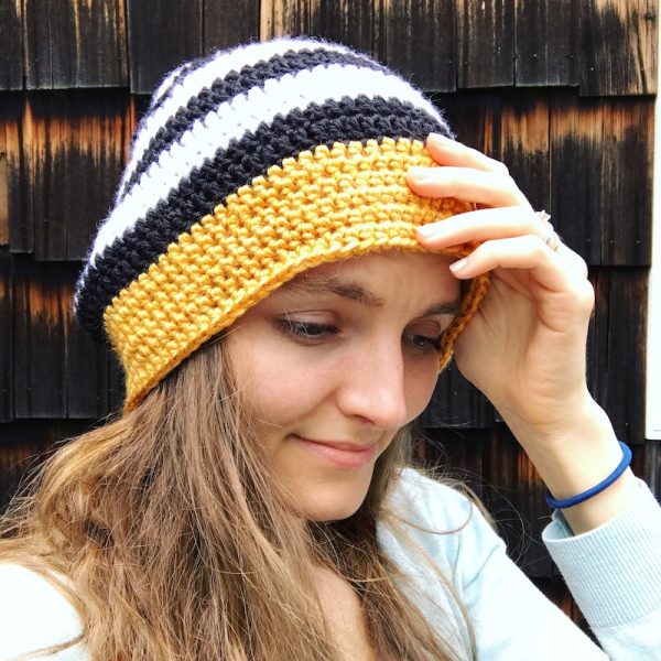 Free crochet pattern: Slouchy Beanie with video by Olena Huffmire Designs for Underground Crafter