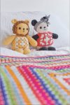 Free crochet pattern: Cuddly Lion and Panda by Emma Varnam from her book, Granny Squares Home, via Underground Crafter