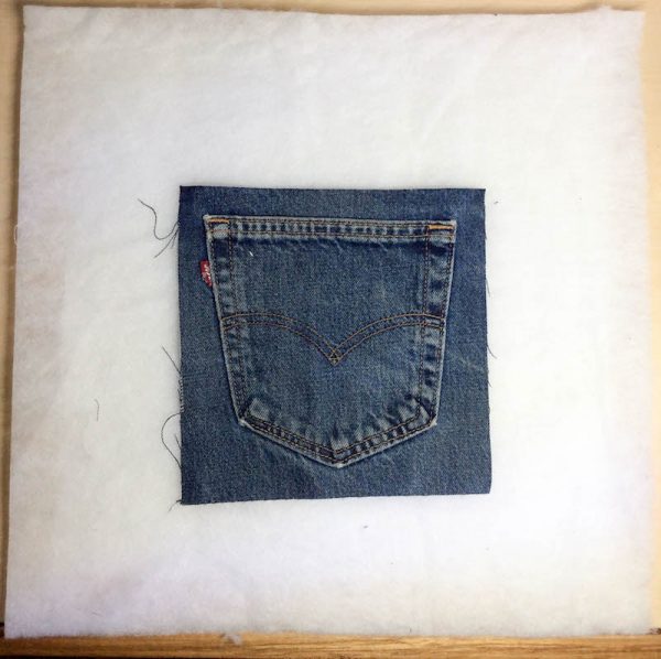 DIY Denim Traditional Log Cabin Pocket Pillow tutorial by Underground Crafter | Grab some jeans headed for the scrap pile and make yourself a plush pocket pillow with a Fairfield Decorator’s Choice Luxury Pillow Form.