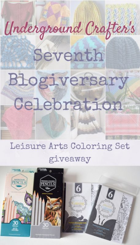 Underground Crafter 7th Anniversary Blogiversary Celebration: Leisure Arts Coloring Set giveaway