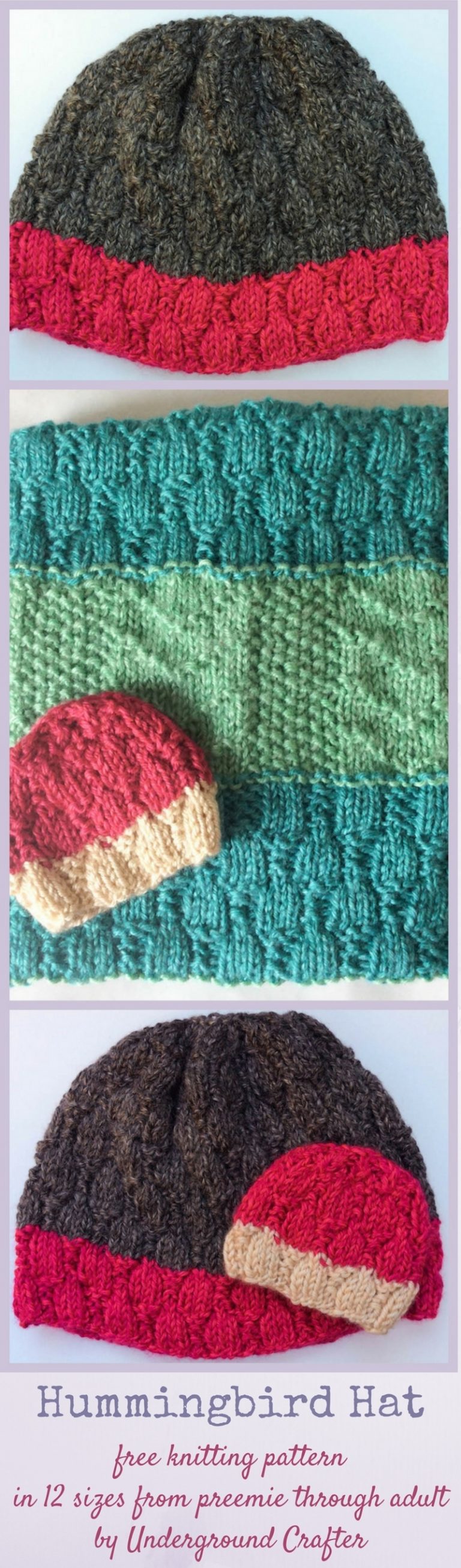 Knitting Pattern: Hummingbird Hat - Underground Crafter