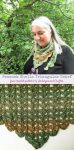 Free crochet pattern: Peacock Shells Triangular Scarf free crochet pattern in Cascade Heritage Wave yarn by Underground Crafter (Scarf of the Month Club 2018)