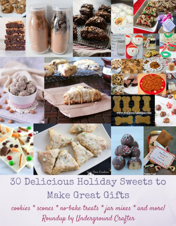 30 Delicious Holiday Sweets to Make Great Gifts via Underground Crafter