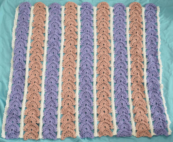 Modern Heirloom Blanket, free crochet pattern by Underground Crafter - flat lay of blanket