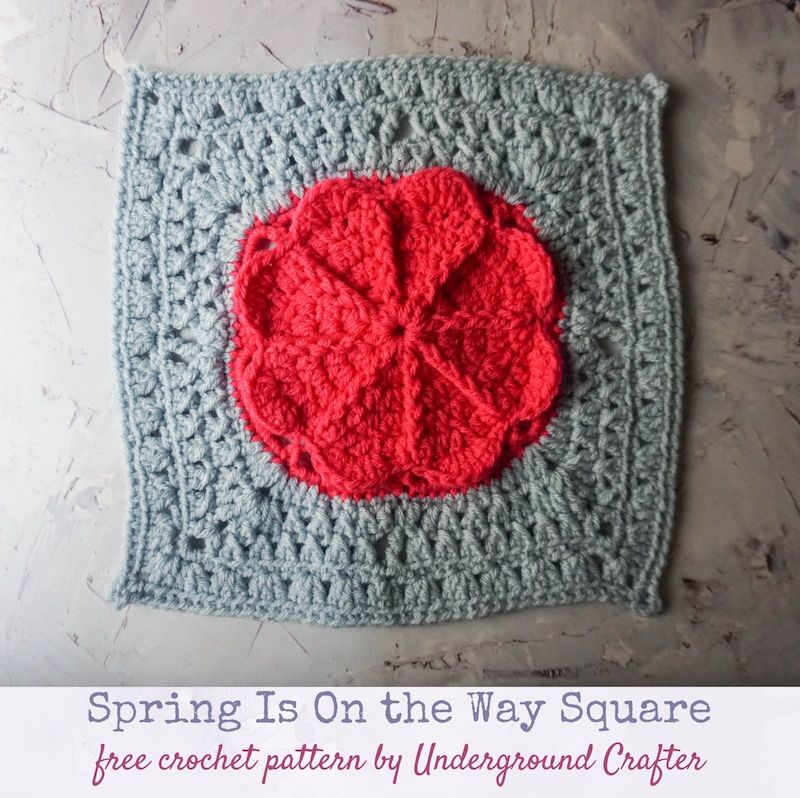 Granny Square Spring Pattern Spring Is On The Way Floral Granny Square Pattern - Underground Crafter