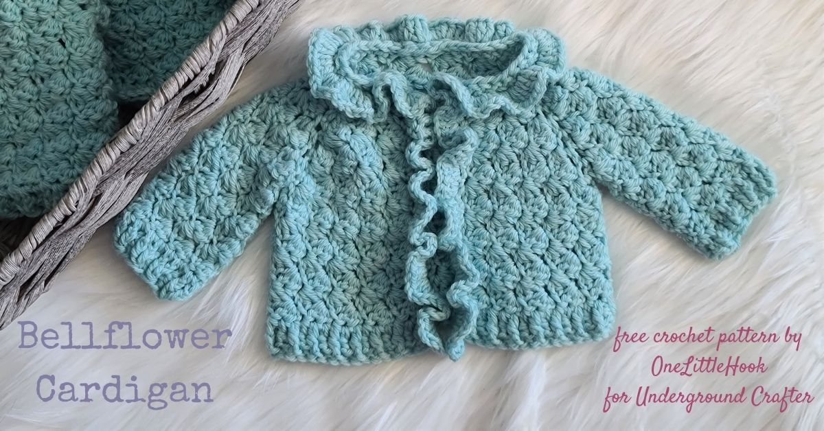 Crochet PATTERN Cotton Flower Cardigan Sizes From 1-2y Up México