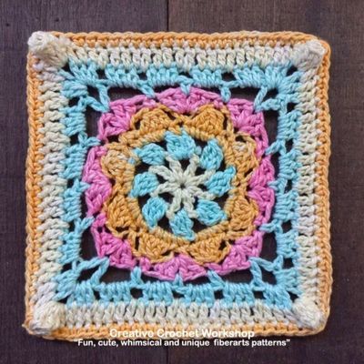 Hip Roundabout Granny Square by Creative Crochet Workshop