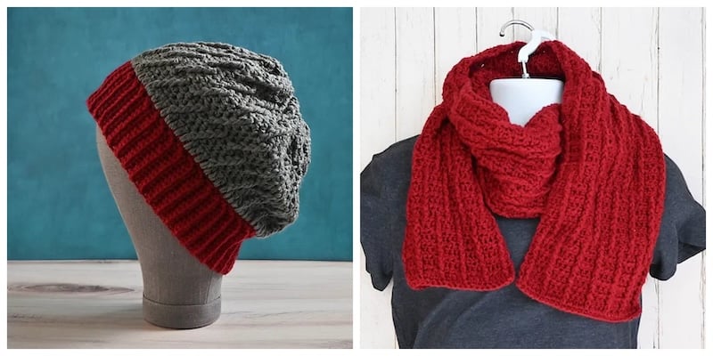 15 Free Patterns for Crochet Hat and Scarf Sets - Underground Crafter