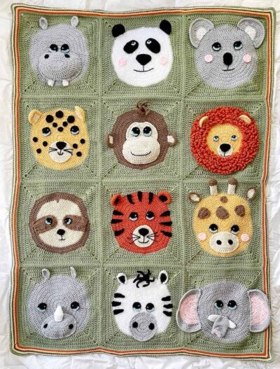 12 Free Crochet Animal Motifs and Blankets - Underground Crafter