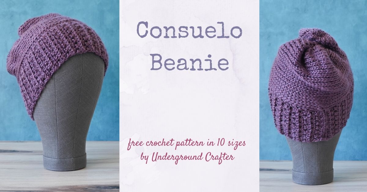 Consuelo Beanie Crochet Pattern - Underground Crafter