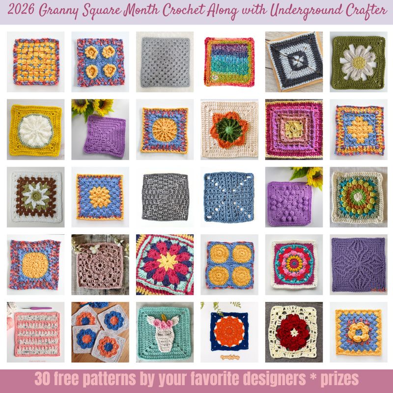 2026 Granny Square Month Crochet Along Underground Crafter